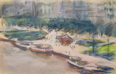 Landingsstedet ved Jungfernstieg, Hamborg, 1910